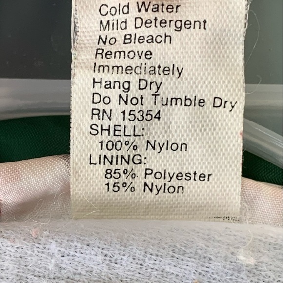 Vintage FCHS Logo Snap Button Jacket Adult Large Mens 80s 90s Green Coat - Picture 3 of 6